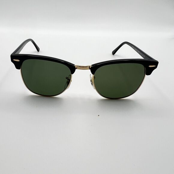 Ray-Ban Clubmaster Sunglasses Frame Only Mens Size 51 Black RB3016 W0365 Italy - Picture 1 of 7